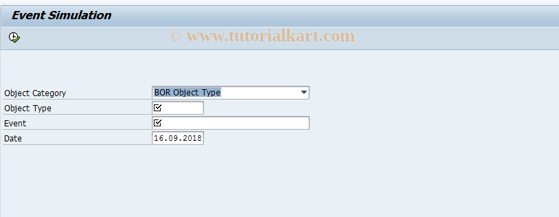 SAP TCode SWU0 - Simulate event