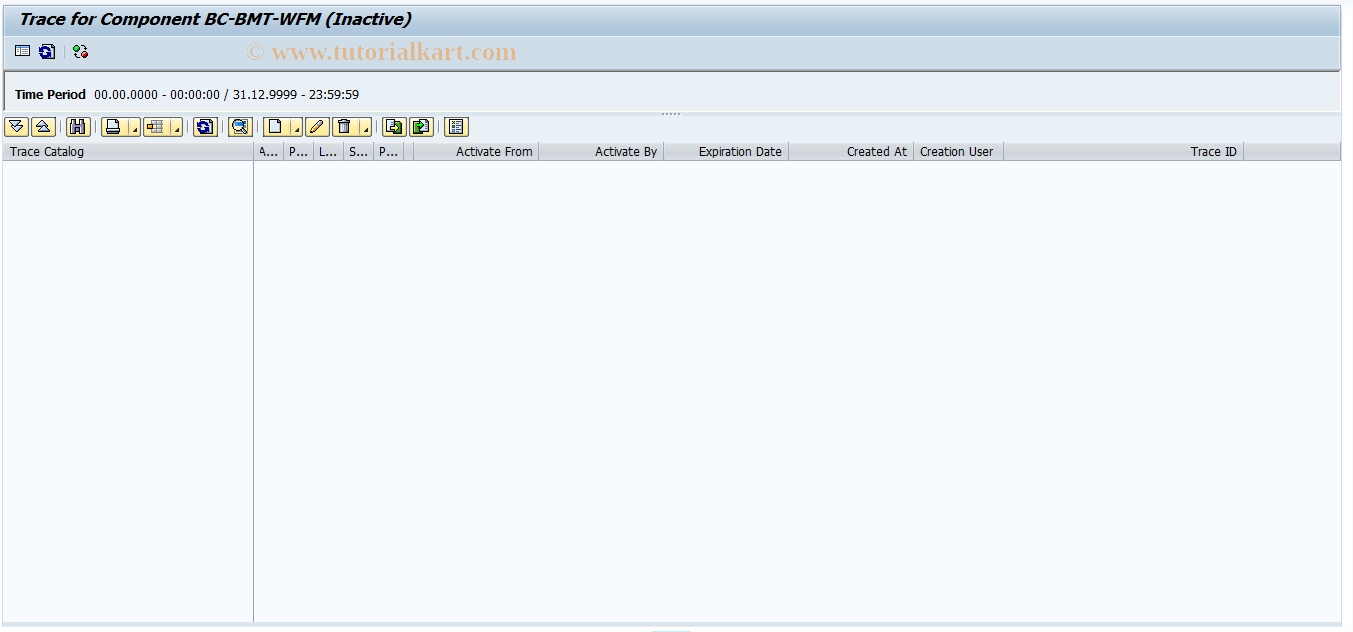 SAP TCode SWU10 - Delete Workflow Trace Files