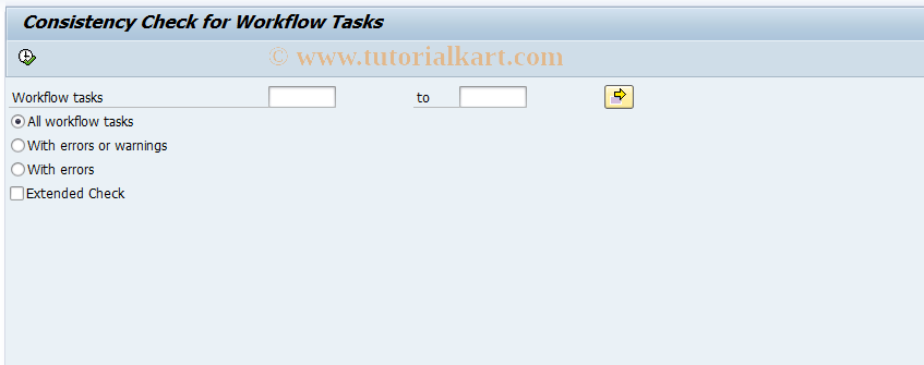 SAP TCode SWU6 - Consistency Test for Workflow Task