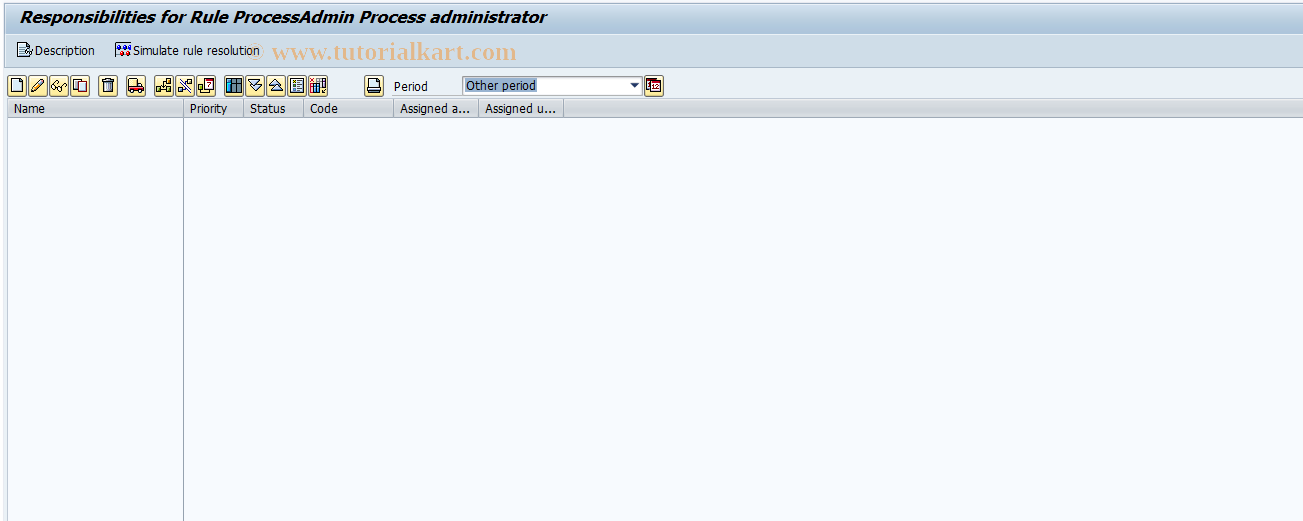SAP TCode SWUL - Customizing: Process Administrator