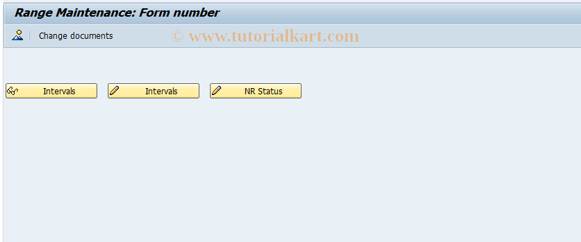 SAP TCode SWUN - Number Range Maintenance: FORMABSENC