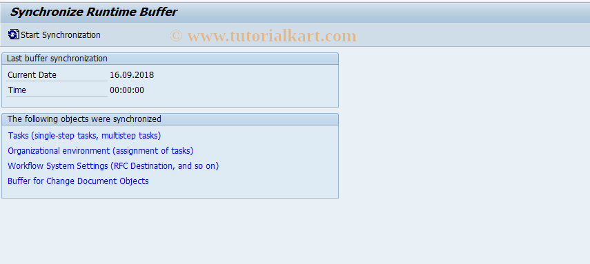 SAP TCode SWU_OBUF - Runtime Buffer PD Org