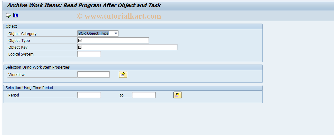 SAP TCode SWW_ARCHIV - Display Workflows from Archive