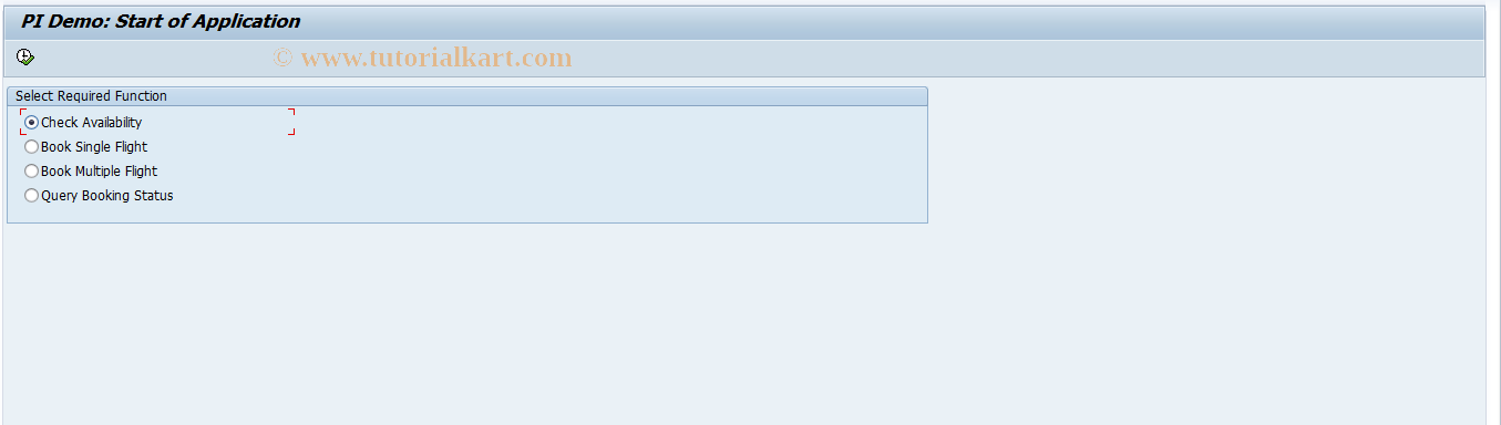 SAP TCode SXIDEMO1 - PI Demo: Start of Application (ABAP)