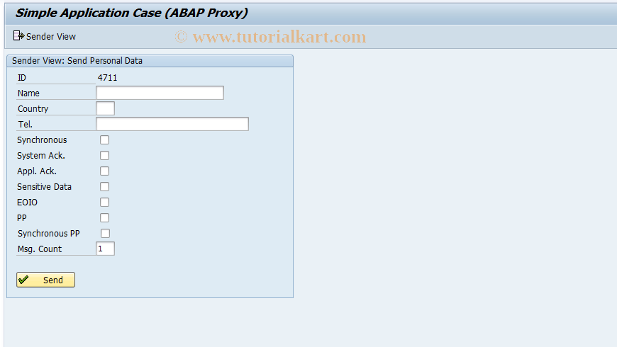 SAP TCode SXIPATT1 - PI Pattern: Program for Execution