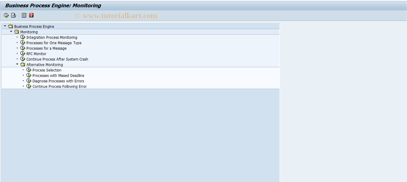 SAP TCode SXMB_MONI_BPE - Process Engine - Monitoring