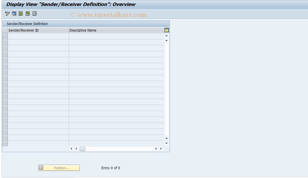 SAP TCode SXMSIF - Sender/Receiver Definitions
