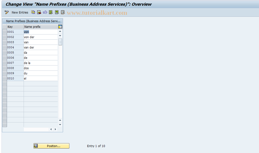 SAP TCode S_ABA_72000013 - IMG activity: _CABP_TSAD4