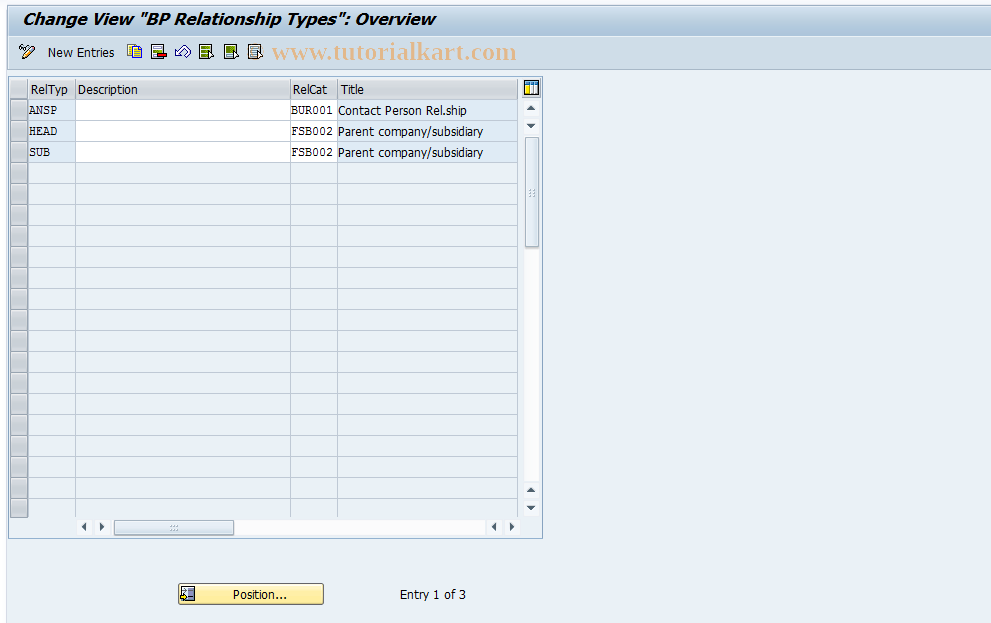 SAP TCode S_ABA_72000026 - IMG Activity: _CABP_GPB_V_TB905