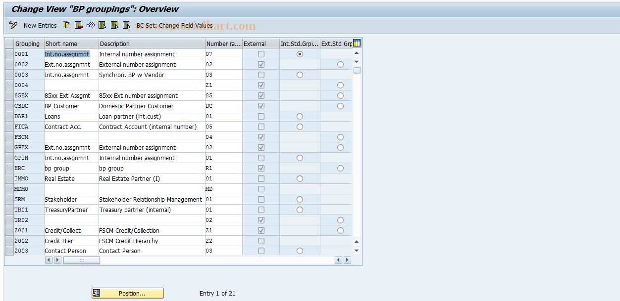 SAP TCode S_ABA_72000040 - IMG Activity: _CABP_V_TB001