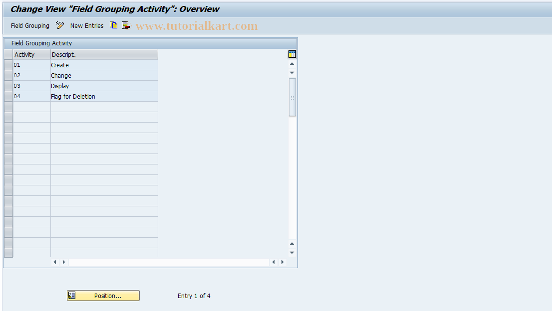 SAP TCode S_ABA_72000043 - IMG Activity: _CABP_BUCH