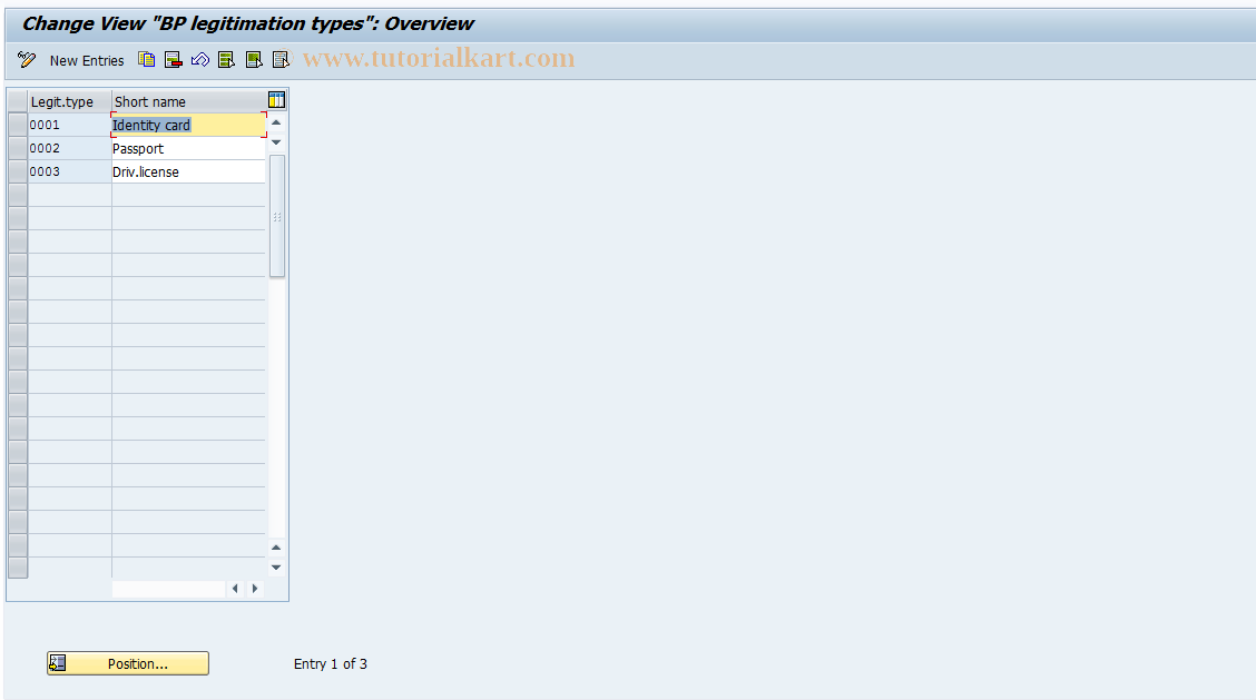 SAP TCode S_ABA_72000045 - IMG Activity: _CABP_TB029