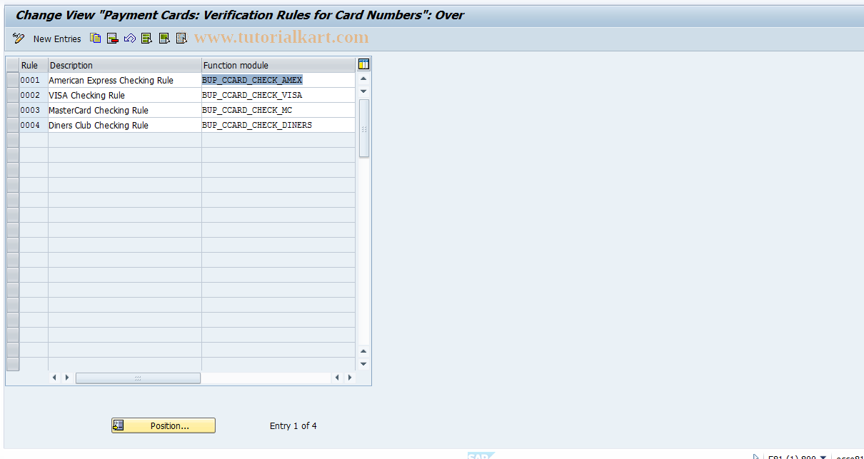 SAP TCode S_ABA_72000048 - IMG Activity: _CABP_TCC1