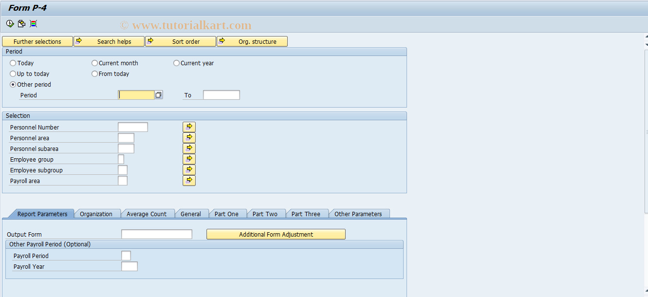 SAP TCode S_AC0_52000735 - Report P4