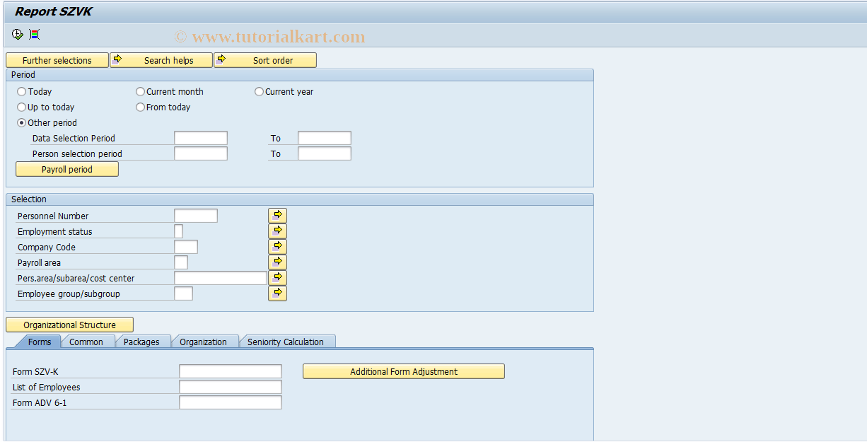 SAP TCode S_ACR_23000490 - Form SZV-K