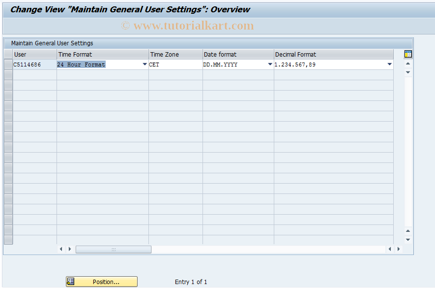 SAP TCode S_AEN_10000076 - 