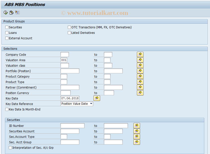 SAP TCode S_AEN_10001020 - ABS MBS Positions