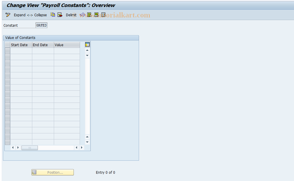 SAP TCode S_AHR_61000018 - IMG-Aktivität: OHAU02BV