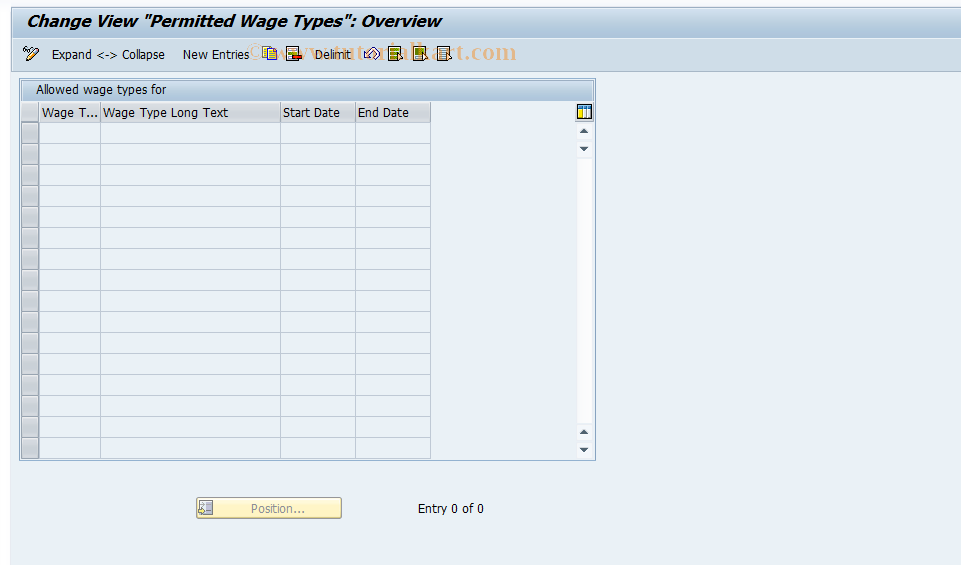 SAP TCode S_AHR_61000020 - IMG-Aktivität: OHAU02CI