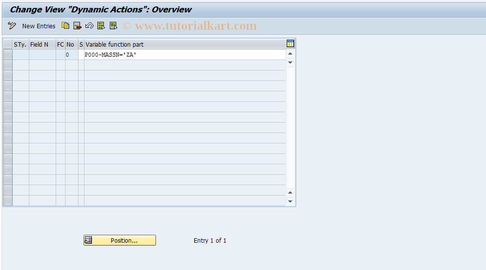 SAP TCode S_AHR_61000025 - IMG-Aktivität: OHAU02FF