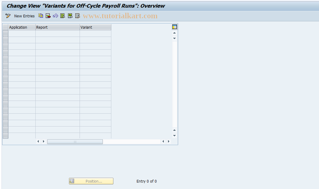 SAP TCode S_AHR_61000037 - IMG-Aktivität: OHAUSOCV001