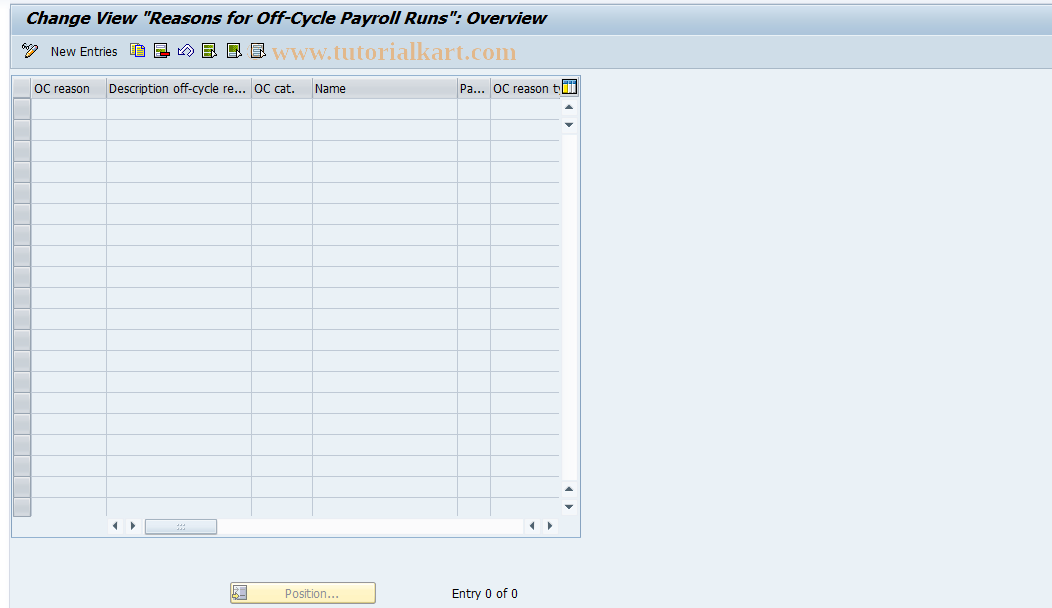 SAP TCode S_AHR_61000038 - IMG-Aktivität: OHAUSOCR001