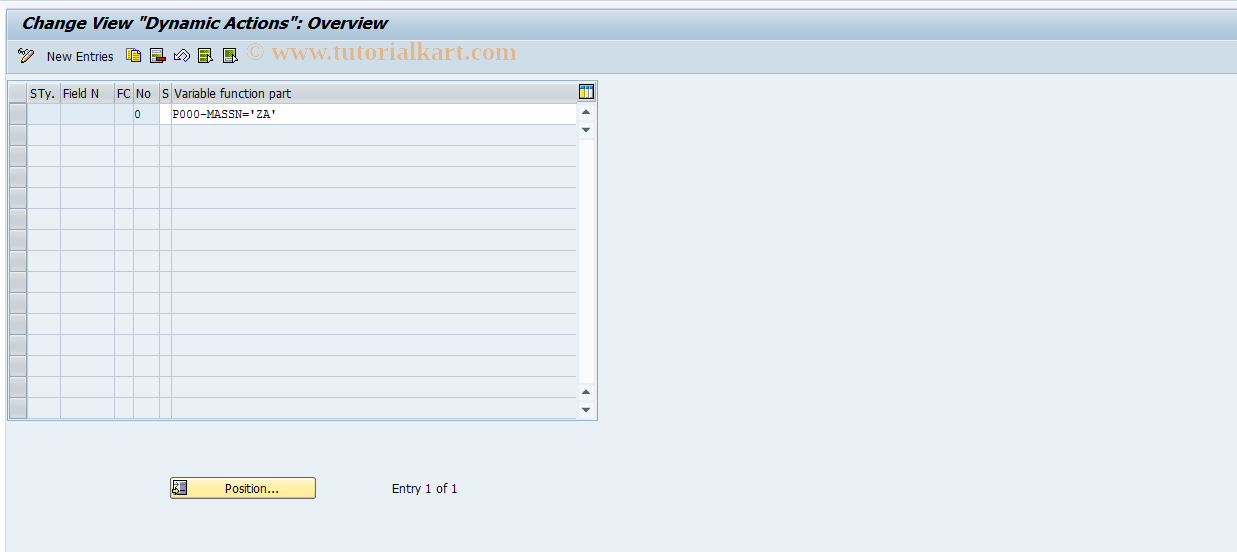 SAP TCode S_AHR_61000041 - IMG-Aktivität: OHAU02FG