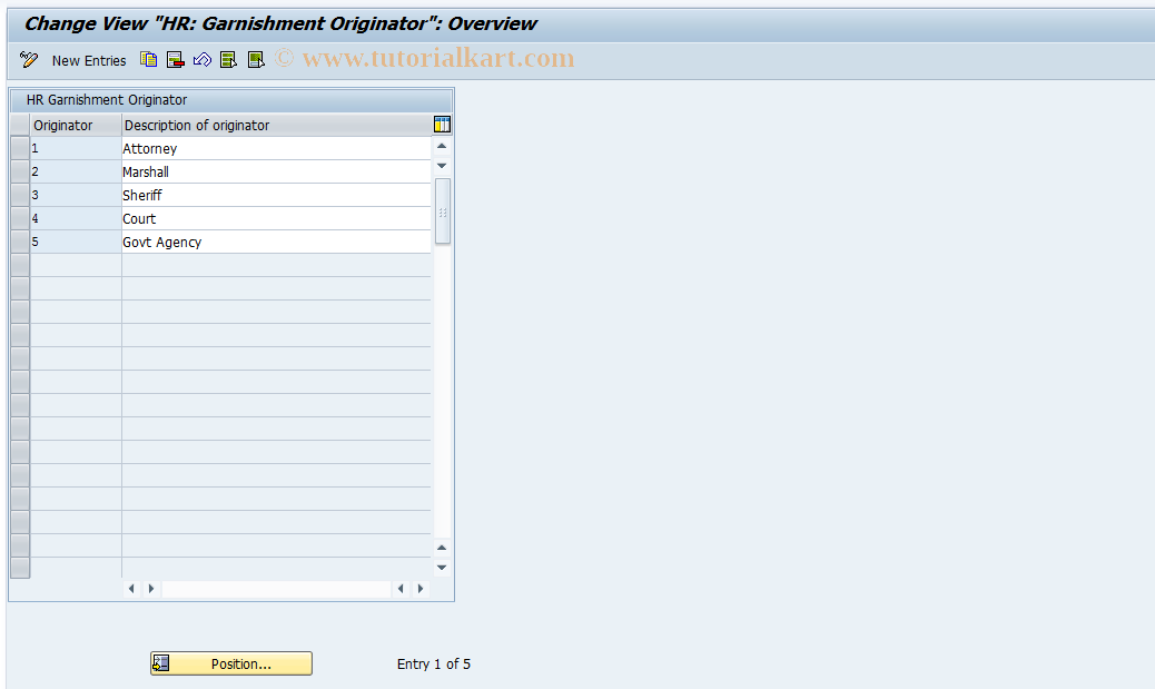 SAP TCode S_AHR_61000052 - IMG-Aktivität: OHAU02AP