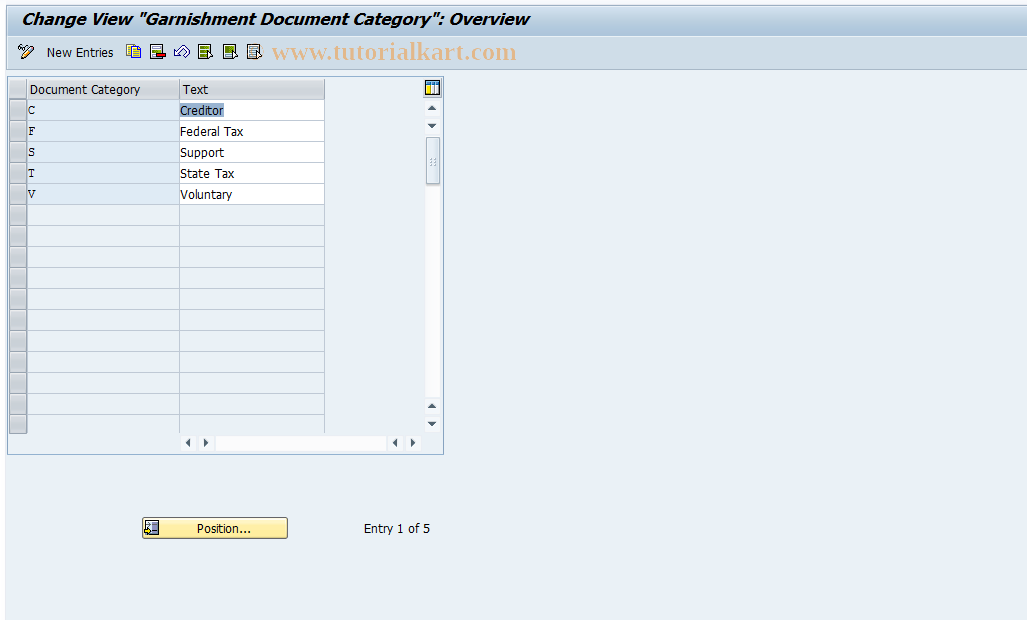 SAP TCode S_AHR_61000053 - IMG-Aktivität: OHAU02AC