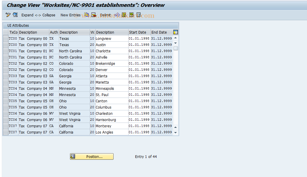 SAP TCode S_AHR_61000065 - IMG-Aktivität: OHAUTX00351B