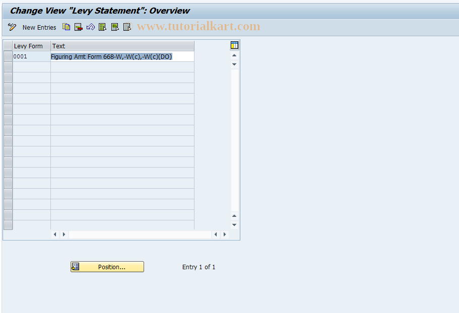 SAP TCode S_AHR_61000069 - IMG-Aktivität: OHAU02BN