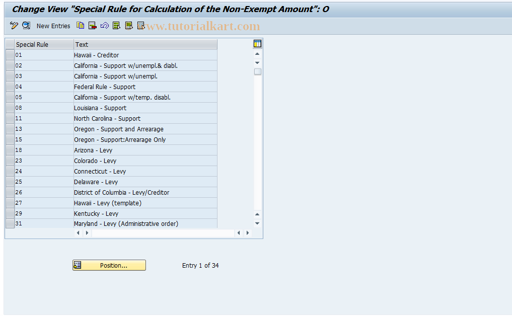 SAP TCode S_AHR_61000075 - IMG-Aktivität: OHAU02BS