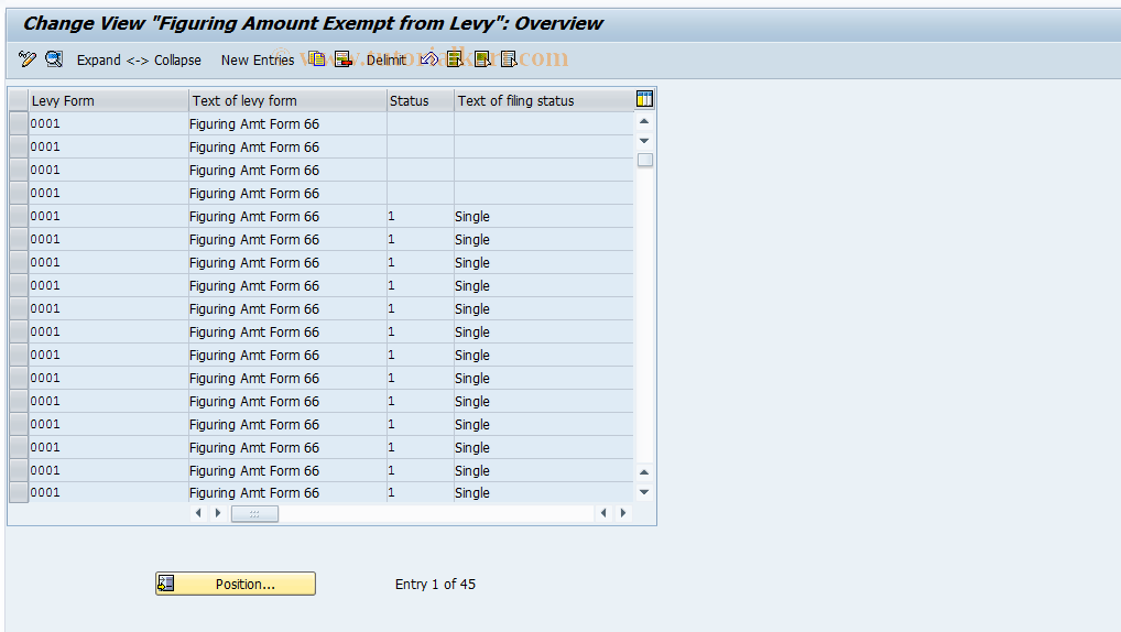 SAP TCode S_AHR_61000077 - IMG-Aktivität: OHAU02BP