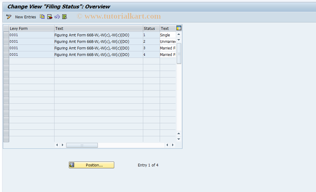 SAP TCode S_AHR_61000078 - IMG-Aktivität: OHAU02BO