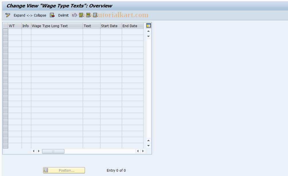 SAP TCode S_AHR_61000079 - IMG-Aktivität: OHAU02BE