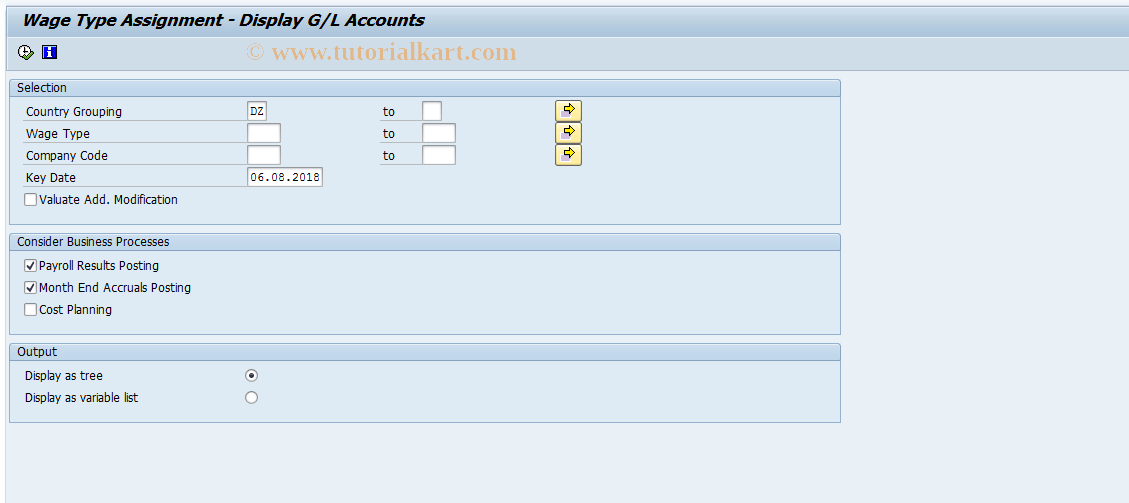 SAP TCode S_AHR_61000106 - IMG-Aktivität: OHAURI062