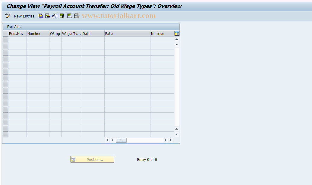 SAP TCode S_AHR_61000118 - IMG-Aktivität: OHAUAD213