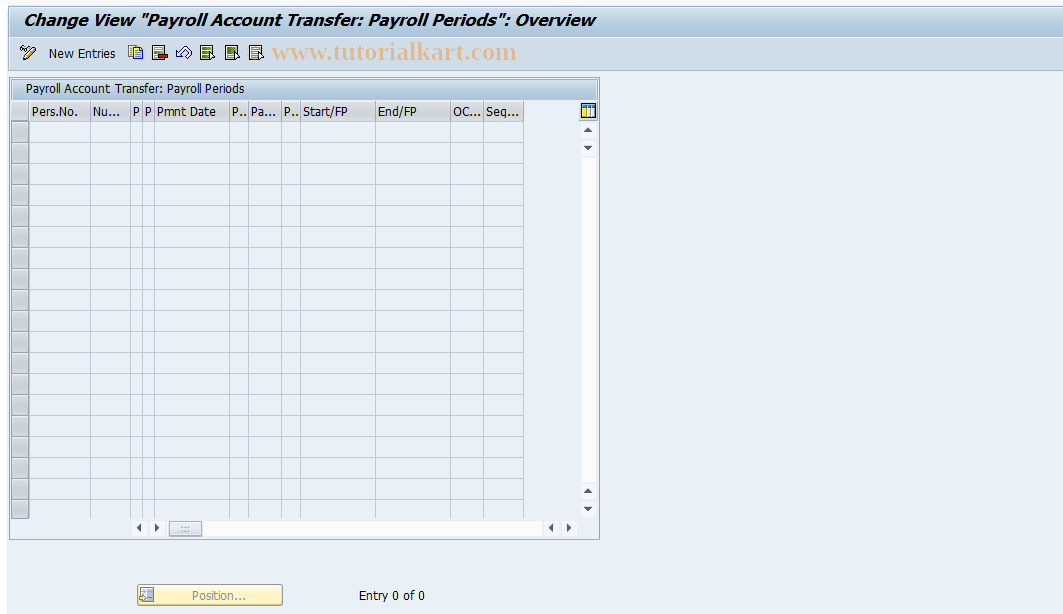 SAP TCode S_AHR_61000119 - IMG-Aktivität: OHAUAD212