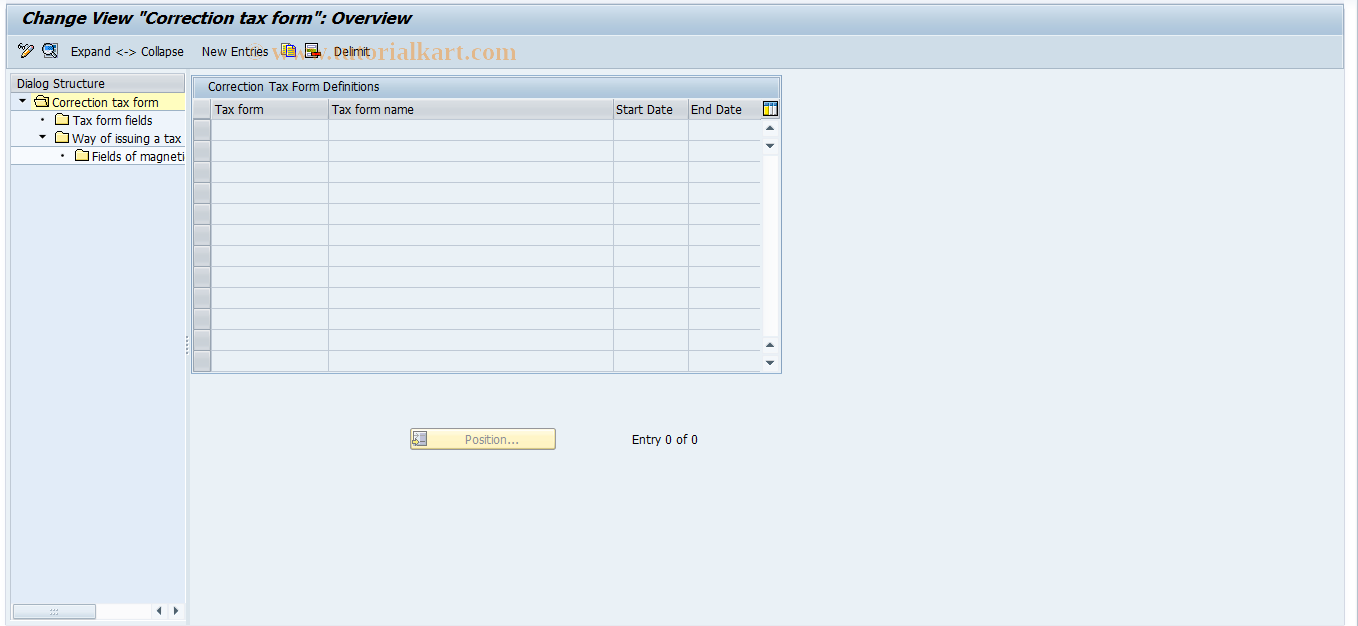 SAP TCode S_AHR_61000155 - IMG-Aktivität: OHAU062A