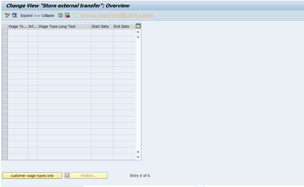 SAP TCode S_AHR_61000177 - IMG-Aktivität: OHAUSL003