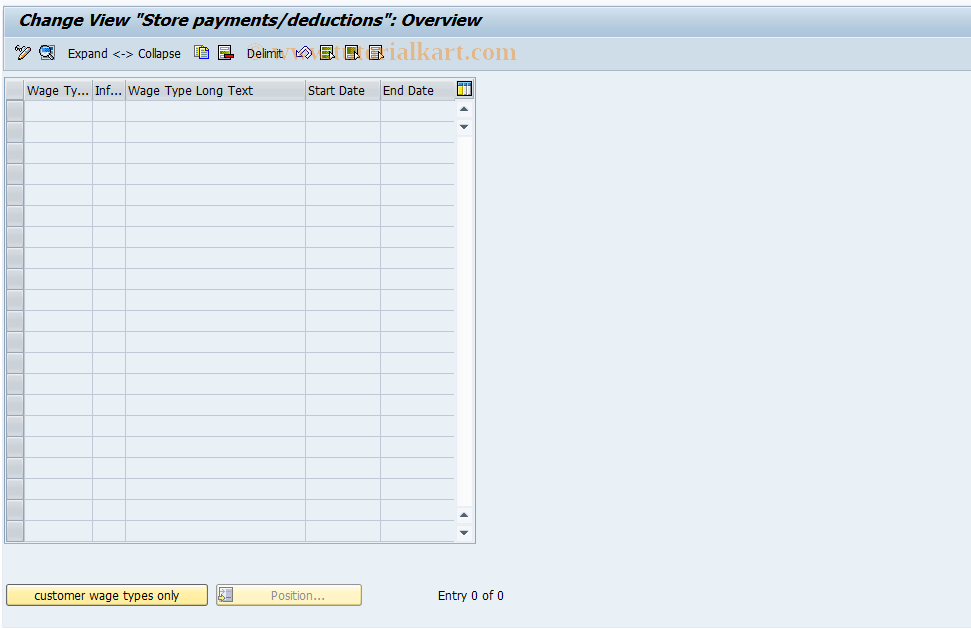 SAP TCode S_AHR_61000194 - IMG-Aktivität: OHAUSL002