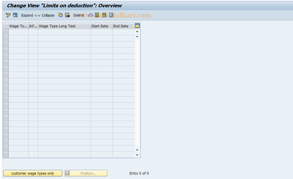 SAP TCode S_AHR_61000202 - IMG-Aktivität: OHAUR1027