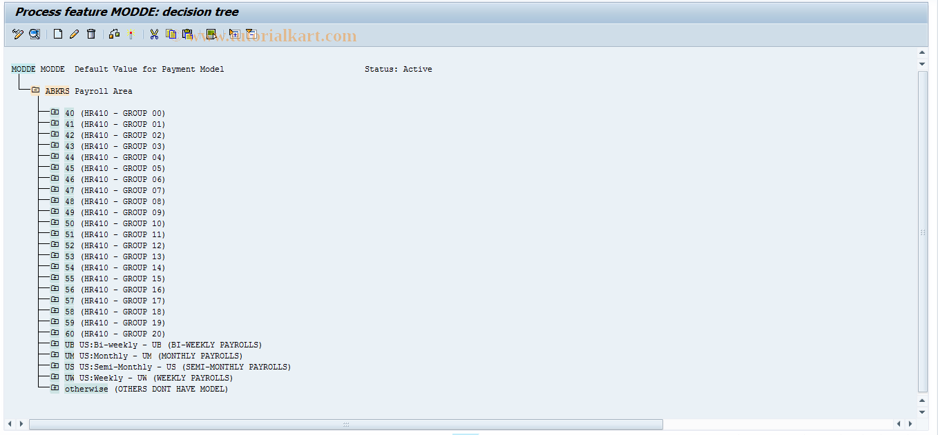 SAP TCode S_AHR_61000206 - IMG-Aktivität: OHIU1013