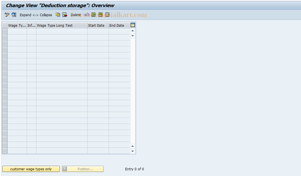 SAP TCode S_AHR_61000210 - IMG-Aktivität: OHAU1015