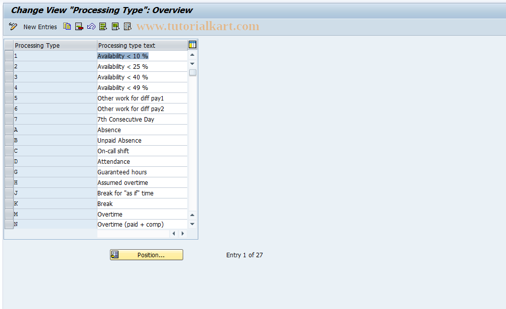 SAP TCode S_AHR_61000211 - IMG-Aktivität: OHAUTI130