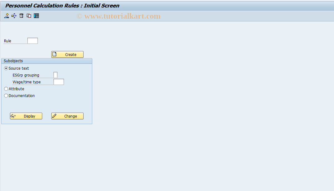 SAP TCode S_AHR_61000216 - IMG-Aktivität: OHAUPART