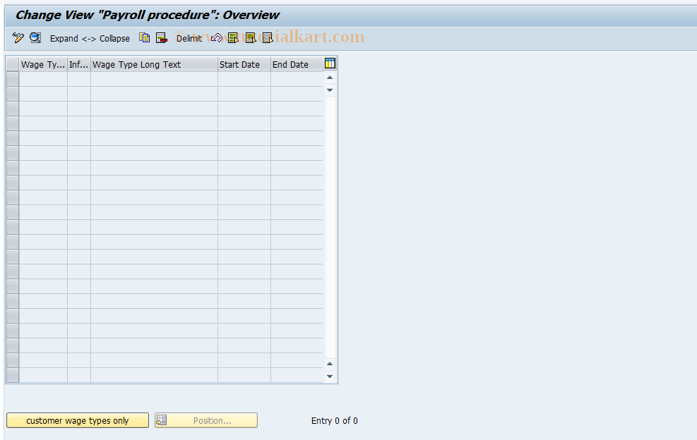 SAP TCode S_AHR_61000240 - IMG-Aktivität: OHAUIW061