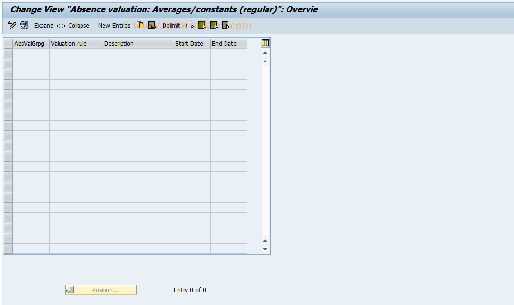 SAP TCode S_AHR_61000246 - IMG-Aktivität: OHAUAB012