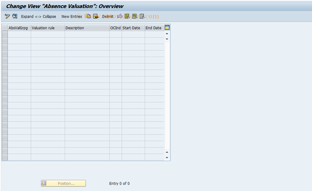 SAP TCode S_AHR_61000247 - IMG-Aktivität: OHAUAB009