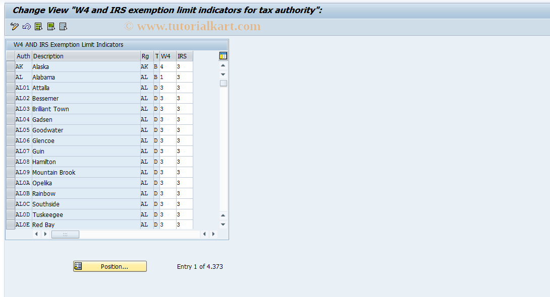 SAP TCode S_AHR_61000258 - IMG-Aktivität: OHAUTX00311B